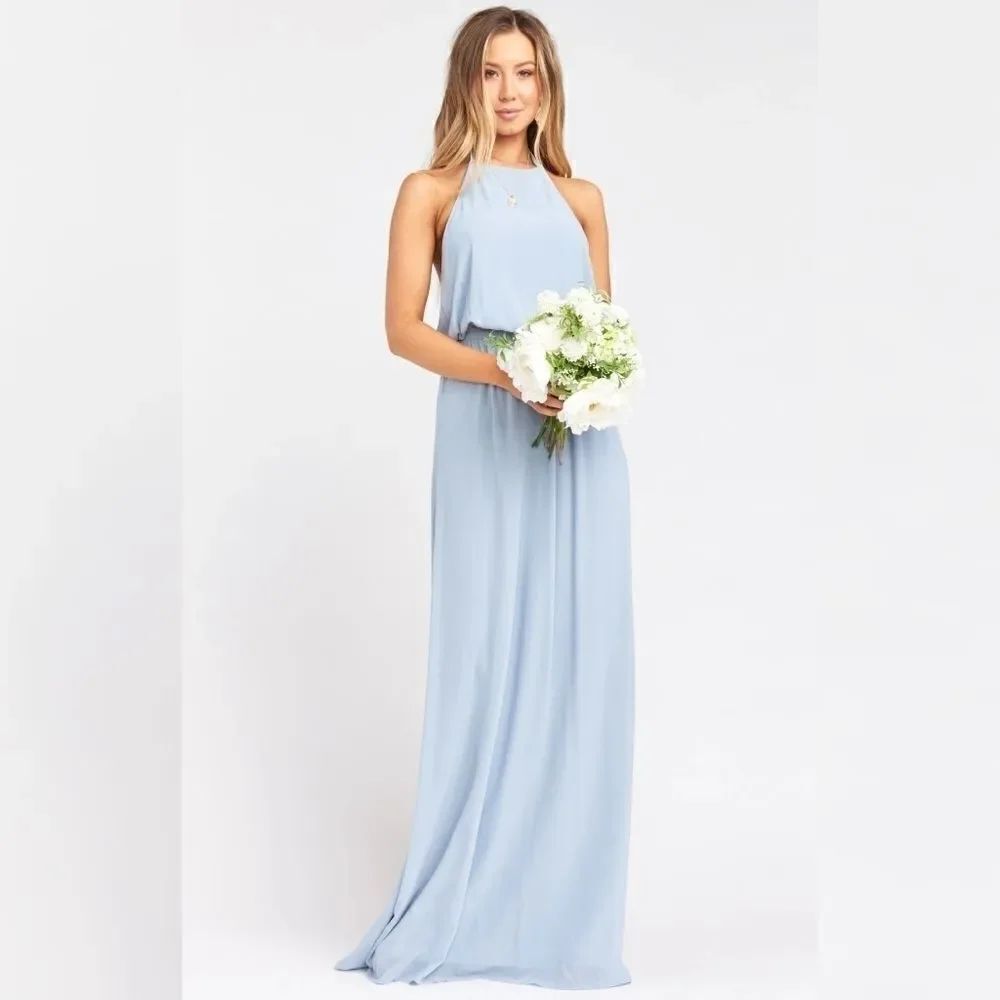 NWOT SHOW ME YOUR MUMU Steel Blue Chiffo Heather H
